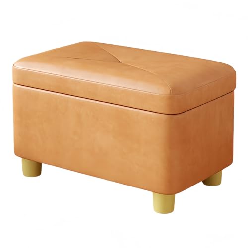 GAOZITAIGZ Fußhocker Hilfs-Fußhocker Spielzeugtruhe Kleiner Fußhocker Ottomane Mit Stauraum Ankleidehocker Sitzstuhl Mit Deckel Für Schlafzimmer A,40 x 26 x 27 cm von GAOZITAIGZ