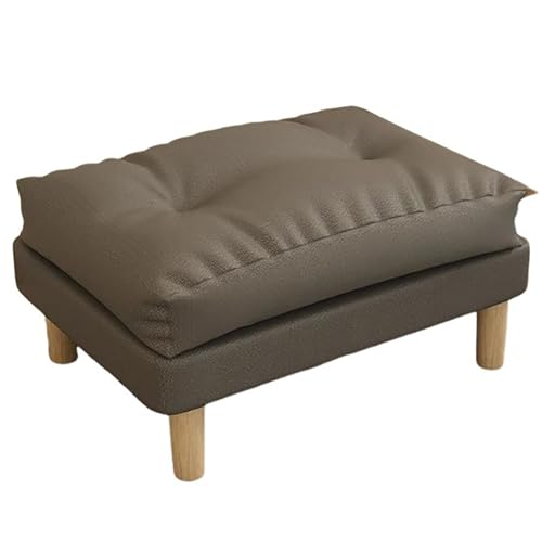 GAOZITAIGZ Fußhocker Stilvolle Hocker Sofahocker Stuhl Mit Schwammpolstersitz Doppelschichtiger Gepolsterter Hocker Schuhwechselhocker Aus Holz A,60 x 48 x 34 cm von GAOZITAIGZ