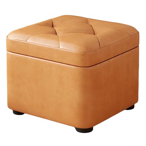 GAOZITAIGZ Kleiner Pouf-Fußhocker Mit Stauraum Ottoman-Fußstütze Zusätzliche Sitzgelegenheit Für Den Eingangsbereich Wechselschuhhocker Für Wohnzimmer Und Schlafzimmer A,32x 32 x 23cm von GAOZITAIGZ