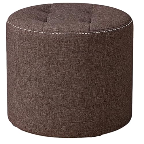 GAOZITAIGZ Pouffe Fußhocker Kleiner Fußhocker Sofahocker Mit Baumwoll- Und Leinenstoff Ankleidehocker Für Schlafzimmer Wechselschuh-Fußstütze Für Wohnzimmer E,32 x 32 x 28 cm von GAOZITAIGZ