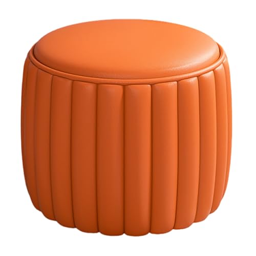 GAOZITAIGZ Runder Pouf-Fußhocker Leder-Pouffe Fußhocker Niedriger Hocker Sofahocker Bodenstuhl Fußstütze Für Wohnzimmer Schlafzimmer Kinderzimmer Und Hochzeit A,30 x 30 x 30 cm von GAOZITAIGZ