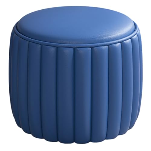 GAOZITAIGZ Runder Pouf-Fußhocker Leder-Pouffe Fußhocker Niedriger Hocker Sofahocker Bodenstuhl Fußstütze Für Wohnzimmer Schlafzimmer Kinderzimmer Und Hochzeit B,30 x 30 x 30 cm von GAOZITAIGZ