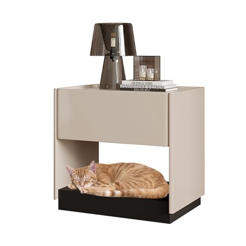 GAOzhenq 2er-Set Moderne Nachttische mit Schubladen – Beigefarbene Schlafzimmer-Beistelltische mit offenem Ablagefach für stilvolle Nachttischmöbel, ideal für die Schlafzimmereinrichtung (40 x 40 cm) GAOzhenq 2er-Set Moderne Nachttische mit Schubladen – Beigefarbene Schlafzimmer-Beistelltische mit offenem Ablagefach für stilvolle Nachttischmöbel, ideal für die Schlafzimmereinrichtung (40 x 40 cm) von GAOzhenq