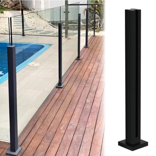 GAOzhenq Balustradenpfosten aus schwarzem Glas aus Edelstahl 304, Glasgeländerpfosten für Flurtreppen im Innenbereich, 24 25 35 40 Zoll hoch, für Außentreppen/Villenbalkone/Treppen (Farbe: Mittelpfos GAOzhenq Balustradenpfosten aus schwarzem Glas aus Edelstahl 304, Glasgeländerpfosten für Flurtreppen im Innenbereich, 24 25 35 40 Zoll hoch, für Außentreppen/Villenbalkone/Treppen (Farbe: Mittelpfos von GAOzhenq