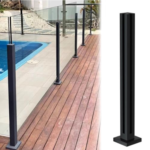 GAOzhenq Balustradenpfosten aus schwarzem Glas aus Edelstahl 304, Glasgeländerpfosten für Flurtreppen im Innenbereich, 24 25 35 40 Zoll hoch, für Außentreppen/Villenbalkone/Treppen (Farbe: Grau, Größ GAOzhenq Balustradenpfosten aus schwarzem Glas aus Edelstahl 304, Glasgeländerpfosten für Flurtreppen im Innenbereich, 24 25 35 40 Zoll hoch, für Außentreppen/Villenbalkone/Treppen (Farbe: Grau, Größ von GAOzhenq