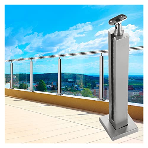 GAOzhenq Bodenstehender Glasgeländerpfosten, Dachboden/Korridor Edelstahl-Leitplankensäule/Mittelpfosten/100 cm/39,4 Zoll von GAOzhenq