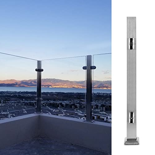 GAOzhenq Deck-Glasgeländerpfosten, Gartenzaun-Balustradenpfosten, quadratische Pfostenklemme aus Terrassenglasgeländer, für Balkonplattform-Loft-Deck-Leitplanke, Hochleistungs-Edelstahl-Balustraden-Z GAOzhenq Deck-Glasgeländerpfosten, Gartenzaun-Balustradenpfosten, quadratische Pfostenklemme aus Terrassenglasgeländer, für Balkonplattform-Loft-Deck-Leitplanke, Hochleistungs-Edelstahl-Balustraden-Z von GAOzhenq