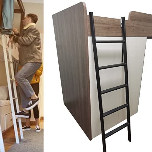 GAOzhenq Etagenbett-Kletterleiter mit Haken, Hochbettleitern für Wohnwagen, Hochbettleitern für Schulwohnheime für Töchter und Söhne, Silbergrau, Schwarz, Weiß (Farbe: Schwarz, Größe: 67"/170cm/5,5 GAOzhenq Etagenbett-Kletterleiter mit Haken, Hochbettleitern für Wohnwagen, Hochbettleitern für Schulwohnheime für Töchter und Söhne, Silbergrau, Schwarz, Weiß (Farbe: Schwarz, Größe: 67"/170cm/5,5 von GAOzhenq