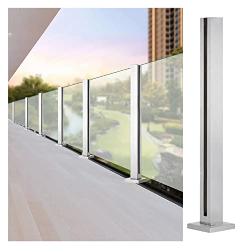 GAOzhenq Gartendeck-Glasgeländerpfosten, Edelstahl-Zapfen-Balustraden-Geländerpfostenklemme, Geländersäule/Farbe: Grau/110 cm von GAOzhenq