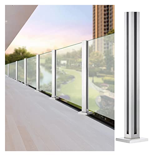 GAOzhenq Gartendeck-Glasgeländerpfosten, Edelstahl-Zapfen-Balustraden-Geländerpfostenklemme, Geländersäule/Farbe: Grau/120 cm von GAOzhenq
