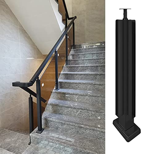 GAOzhenq Handlauf-Sicherheitshaltegriff, Edelstahl-Glasgeländerpfosten für Innentreppen, schwarzer Glaszaunpfosten für Flur, Balkon, Pool, Treppe, Deck, Garten, Bodenmontage mit Schraube (Farbe: Eckp GAOzhenq Handlauf-Sicherheitshaltegriff, Edelstahl-Glasgeländerpfosten für Innentreppen, schwarzer Glaszaunpfosten für Flur, Balkon, Pool, Treppe, Deck, Garten, Bodenmontage mit Schraube (Farbe: Eckp von GAOzhenq