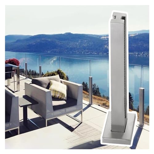 GAOzhenq Moderner Treppengeländerpfosten aus Glas, Geländerpfosten aus Glaspaneelen, robuster Edelstahl für Innen- und Außenbereiche von Villen, Terrassenbalkone, Glasgeländersystem (Farbe: Silberner GAOzhenq Moderner Treppengeländerpfosten aus Glas, Geländerpfosten aus Glaspaneelen, robuster Edelstahl für Innen- und Außenbereiche von Villen, Terrassenbalkone, Glasgeländersystem (Farbe: Silberner von GAOzhenq