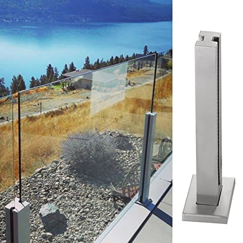 Gewerbliches Glasgeländersystem, Geländersäule für Balkon/Terrasse/Innentreppe mit 15 mm Innenschlitzen, Balustradenpfosten aus Edelstahl (Farbe: Mittelpfosten, Größe: 85 cm) von GAOzhenq