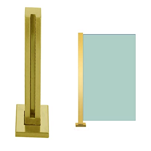 Glasgeländerpfosten für Terrassen, Gartenzäune, Balustradenpfosten, Goldener Geländerpfosten für Terrassen, Innen- und Außentreppen, Pool- und Balkonzäune, Edelstahl-Glasklemmsäule für 10/12 Glasgeländerpfosten für Terrassen, Gartenzäune, Balustradenpfosten, Goldener Geländerpfosten für Terrassen, Innen- und Außentreppen, Pool- und Balkonzäune, Edelstahl-Glasklemmsäule für 10/12 von GAOzhenq