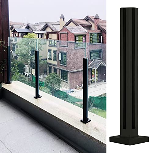 Glasgeländerpfosten für Terrassen, Gartenzaun, Balustradenpfosten, Balkon-Terrassengeländerpfostenklemme, quadratische Glaszaunsäule aus Edelstahl für den Innen- und Außenbereich – geschweiß von GAOzhenq