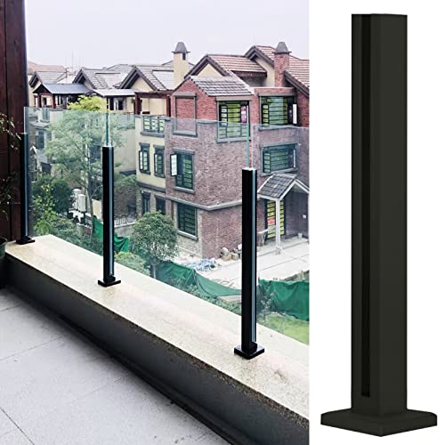 Glasgeländerpfosten für Terrassen, Gartenzaun, Balustradenpfosten, Balkon-Terrassengeländerpfostenklemme, quadratische Glaszaunsäule aus Edelstahl für den Innen- und Außenbereich – geschweiß von GAOzhenq