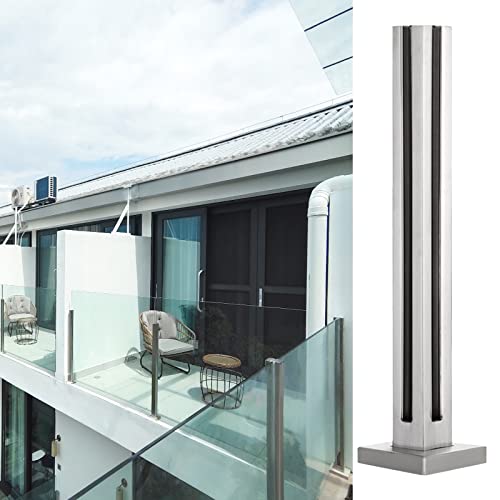Glasgeländerpfosten für Terrassen, Gartenzaun, Balustradenpfosten, Edelstahl-Glasgeländerpfostenklemme für Balkonflur, Hochleistungs-Zaunende/Eck-/Mittelsäule, Terrassenbalustradensysteme fü von GAOzhenq