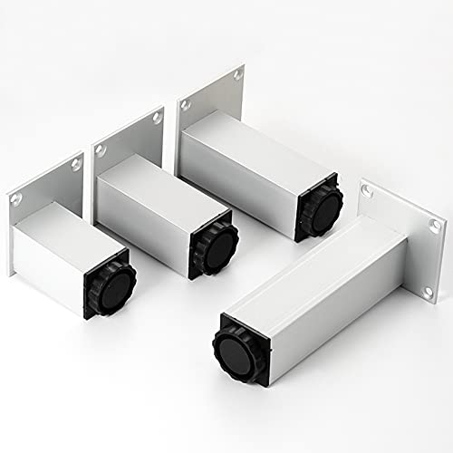 GAPECHNG 4 Stück Verstellbare Möbelbeine, Schrankbeine Aus Metall, Tischbeine Aus Aluminiumlegierung, DIY-Ersatz-Sofafüße, Stützfuß Für Möbelsofas, Für Stuhl, Bett, Fernsehtisch,/Sier/20Cm/7.87In von GAPECHNG