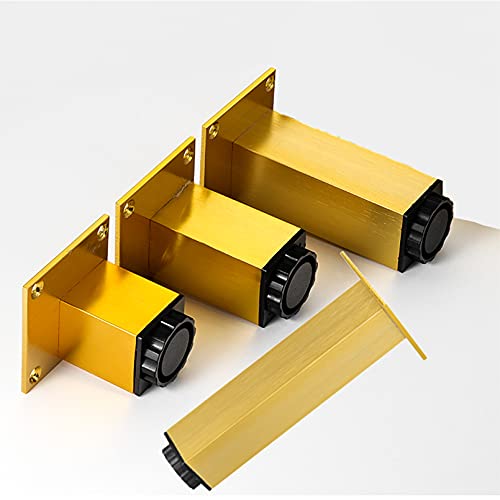 GAPECHNG 4 Stück Verstellbare Möbelbeine, Schrankbeine Aus Metall, Tischbeine Aus Aluminiumlegierung, DIY-Ersatz-Sofafüße, Stützfuß Für Möbelsofas, Für Stuhl, Bett, Fernsehtisch,/D/15Cm/5.90In von GAPECHNG