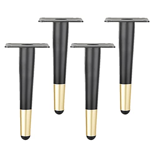 GAPECHNG 4-Teimöbelbeine Aus Metall, Kegelförmige Tischbeine, Diy-Fernsehschrankfüße, Moderne Sofabeine, Bettbeine, Geeignet Für Möbelfüße Wie Schränke, Couchtische, Können 800 Kg Tragen/Straight/40Cm von GAPECHNG