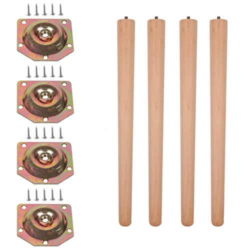 GAPECHNG 4 X Möbelbeine Aus Massivem Buchenholz, Schräge Kegelförmige Tischbeine Aus Holz, Ersatz-Standfüße Für Couchtisch, Nachttisch, Couch, Stuhl, Schreibtisch, Fernsehschrank, Mit Montageplatte, S GAPECHNG 4 X Möbelbeine Aus Massivem Buchenholz, Schräge Kegelförmige Tischbeine Aus Holz, Ersatz-Standfüße Für Couchtisch, Nachttisch, Couch, Stuhl, Schreibtisch, Fernsehschrank, Mit Montageplatte, S von GAPECHNG