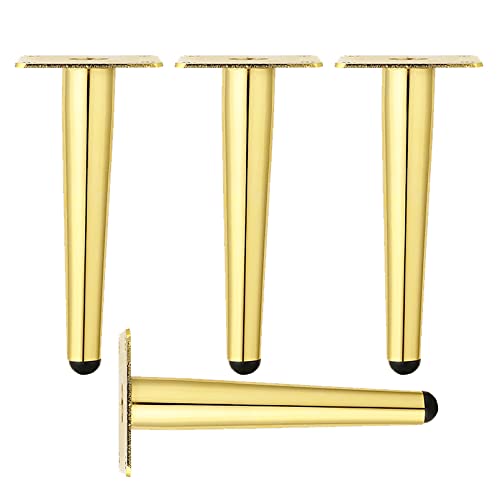 GAPECHNG Kegelförmige Möbelbeine, 4Er-Set Moderne Möbelfüße Aus Metall, DIY-Ersatz-Sofabeine, Perfekt Für Schränke, Kleiderschränke, Fernsehschränke, Schubladen, Nachttische/D/25Cm von GAPECHNG