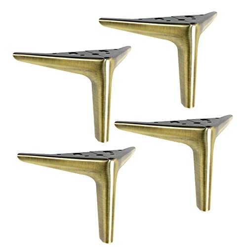 GAPECHNG Möbelbeine, 4Er-Set Moderne Metallschrankbeine, Dreieckige Tischbeine, Diy-Ersatz-Sofafüße, Für Couchtische, Stühle, Fernsehtisch-Stützbeine, Mit Schrauben Und Bodenschonern/Bronze/18Cm/7.08I von GAPECHNG