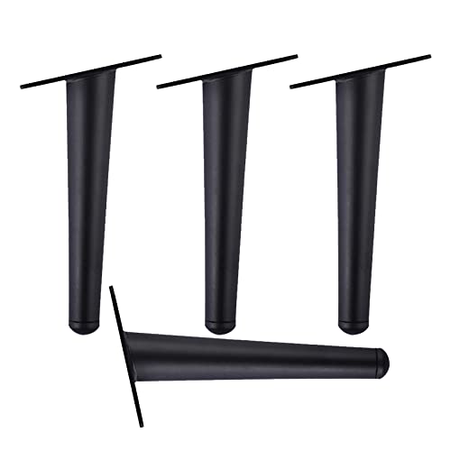 GAPECHNG Schräge Kegelförmige Möbelbeine, 4Er-Set Moderne Möbelfüße Aus Metall, DIY-Ersatz-Sofabeine, Perfekt Für Schränke, Kleiderschränke, Fernsehschränke, Schubladen, Nachttische/Black/55Cm von GAPECHNG