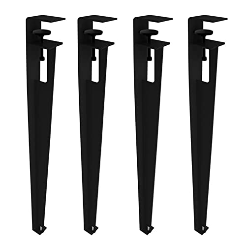 GAPECHNG Tischbeine Ohne Stanzklemme, Verstellbare Möbelbeine Aus Metall, F-Förmige Esstischbeine, DIY-Bankbein Aus Eisen, Stützbeine, Für Diy-Couchtisch-Möbelkonsole/Black/76Cm(30In) von GAPECHNG