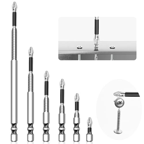 6-teiliges hochmagnetisches Bohrer-Set – K5 schlagfestes kleines Schraubendreher-Set mit rutschfestem Griff, inklusive 25–50–65–75–100–150 mm Bohrer für Elektroschrauber 6-teiliges hochmagnetisches Bohrer-Set – K5 schlagfestes kleines Schraubendreher-Set mit rutschfestem Griff, inklusive 25–50–65–75–100–150 mm Bohrer für Elektroschrauber von GAQWOK