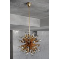 Vergoldete Messing Hängelampe Mit Swarovski Kugeln Von Ernst Palme, 1960Er Jahre Vergoldete Messing Hängelampe Mit Swarovski Kugeln Von Ernst Palme, 1960Er Jahre von GARAGEGARAGEGALLERY