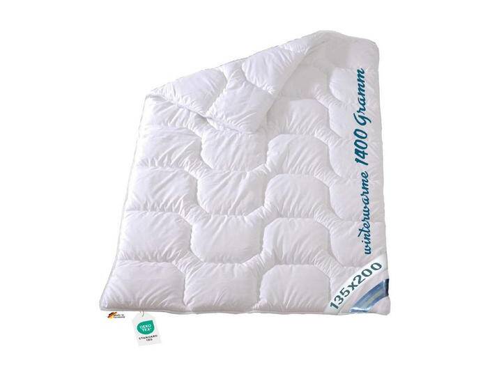 Garanta Kunstfaserbettdecke Extra warme Winter Bettdecke Duo Steppbett Baumwollbezug 135x200 95°, Füllung: 100% Klimafaser, Bezug: 100% Baumwolle von GARANTA