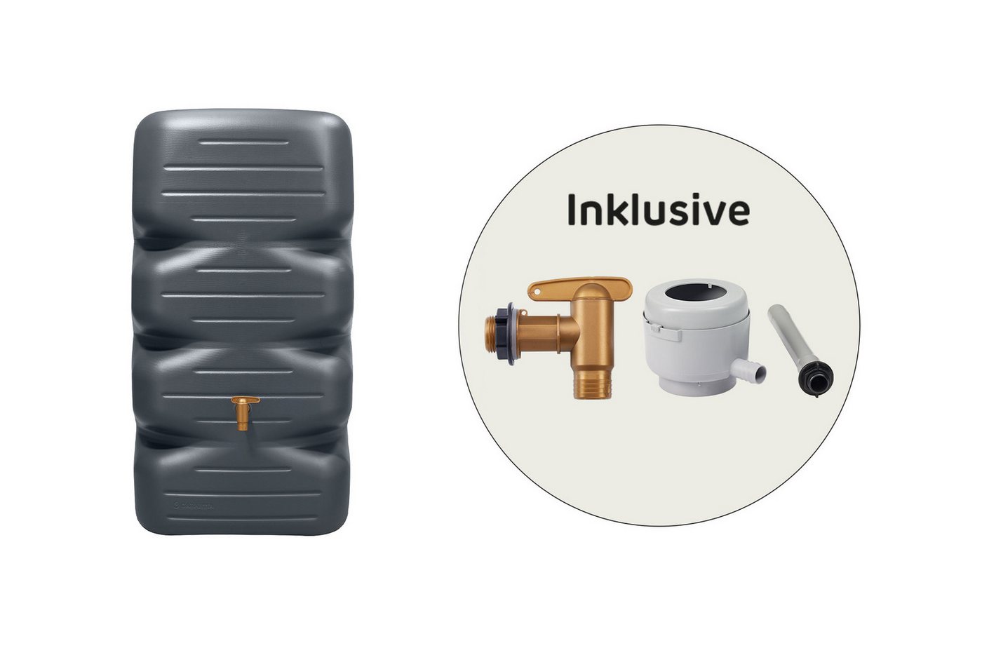 GARANTIA Regentonne CUBUS Gartentank Komplett-Set 340 L, grahite grey GARANTIA Regentonne CUBUS Gartentank Komplett-Set 340 L, grahite grey von GARANTIA