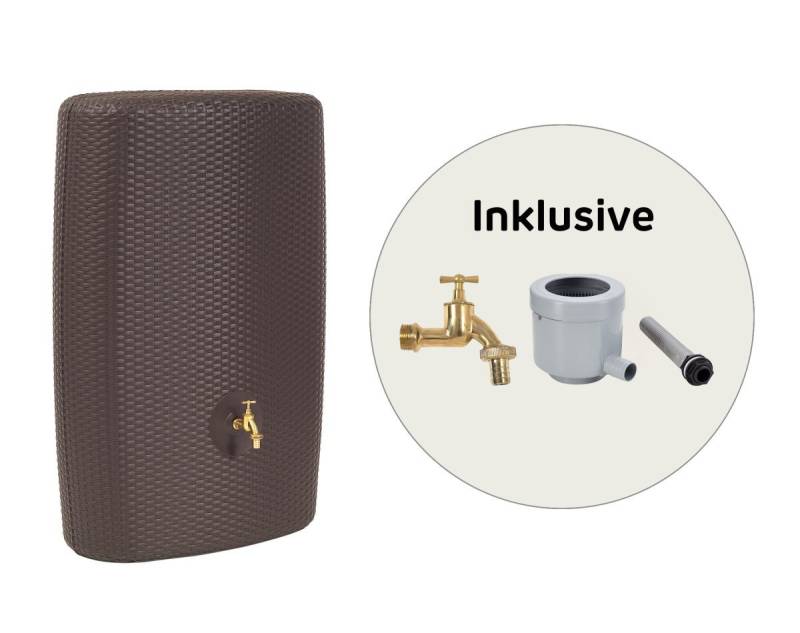 GARANTIA Regentonne SUNDA Komplett-Set 300 L mocca von GARANTIA