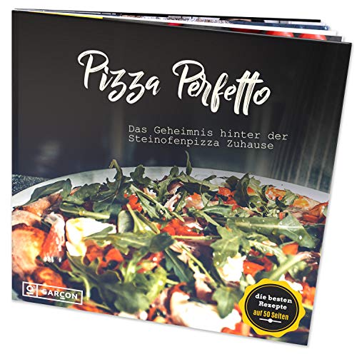 GARCON - Pizza Kochbuch "Perfetto" Leitfaden für originalen Pizza-Genuss zuhause - Pizza zum selber machen für eine authentische italienische Pizza - Pizzabuch die besten Pizzarezepte auf 50 Seiten von GARCON