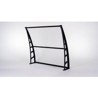 Hauseingang Vordach aus Aluminium Rahmen 100 cm x120 cm transparent (mit mittlere Aluminium Stange). von GARDAN PLASTIK FERFORJE
