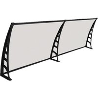 Hauseingang Vordach aus Aluminium Rahmen 80 cm x 240 cm transparent von GARDAN PLASTIK FERFORJE