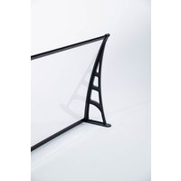 Hauseingang Vordach aus Aluminium rahmen Solid Produkt 70 cm x120 cm transparent von GARDAN PLASTIK FERFORJE