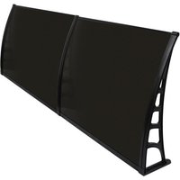 Hausiengang Vordach aus Aluminium Rahmen 80 cm x 240 cm schwarz von GARDAN PLASTIK FERFORJE
