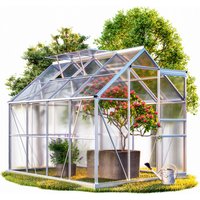 Gardebruk - Aluminium Gewächshaus 4,75m² mit Fundament 250x190cm Treibhaus Gartenhaus Frühbeet Pflanzenhaus Aufzucht 7,63m³ Gardebruk - Aluminium Gewächshaus 4,75m² mit Fundament 250x190cm Treibhaus Gartenhaus Frühbeet Pflanzenhaus Aufzucht 7,63m³ von GARDEBRUK