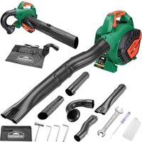 Laubsauger 4 in 1 Benzin Blasgeschwindigkeit 68m/s Fangsack 45L inkl Werkzeug Laubbläser Häcksler Gartensauger - Gardebruk von GARDEBRUK