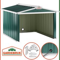 Gardebruk - Mähroboter Garage Metall Wetterbeständig Kabelführung 4x Erdanker Carport Rasen Garten Satteldach Grün von GARDEBRUK
