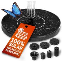 Gardebruk - Solar Springbrunnen 7 Effekte 180L/h Solarpanel 160mm 1,4 Watt Garten Wasserspiel Gartenbrunnen Wasserpumpe Teichpumpe Solarbrunnen von GARDEBRUK