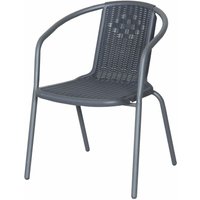 Bistrot Street Stuhl in Stahl und Harzgarten Garten Deluxe Kollektion im Freien - Black von GARDEN DELUXE COLLECTION