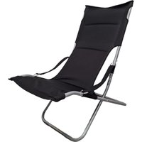 Klapper Canapone Stuhl gepolsterte Gartenvereinbarung Gartenbalkon und Nest Beach - Black - Black von GARDEN DELUXE COLLECTION