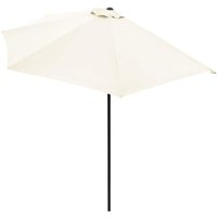 Garden Deluxe Collection - Mezzaluna Regenschirm 3 Meter Außensemischgarten mit Zentralpol in Half Moon Aluminium - Beige von GARDEN DELUXE COLLECTION