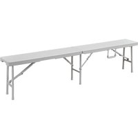 Garden Deluxe Collection - Klappbänke Camping in Stahl und Harz Rattan 180 cm Camping Polyrattan Levante von GDLC