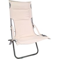 Klapper Canapone Stuhl gepolsterte Gartenvereinbarung Gartenbalkon und Nest Beach - Beige - Beige von GARDEN DELUXE COLLECTION