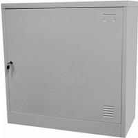 Einflügeliger grauer Stahlschrank mit Schlüsselschloss 80x40x80h cm - Garden Friend von GARDEN FRIEND