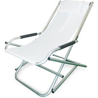 Lawnchair Elba Basculante in Aluminium und 600D pvc 60x97x70h cm Farbe Weiß - Garden Friend von GARDEN FRIEND